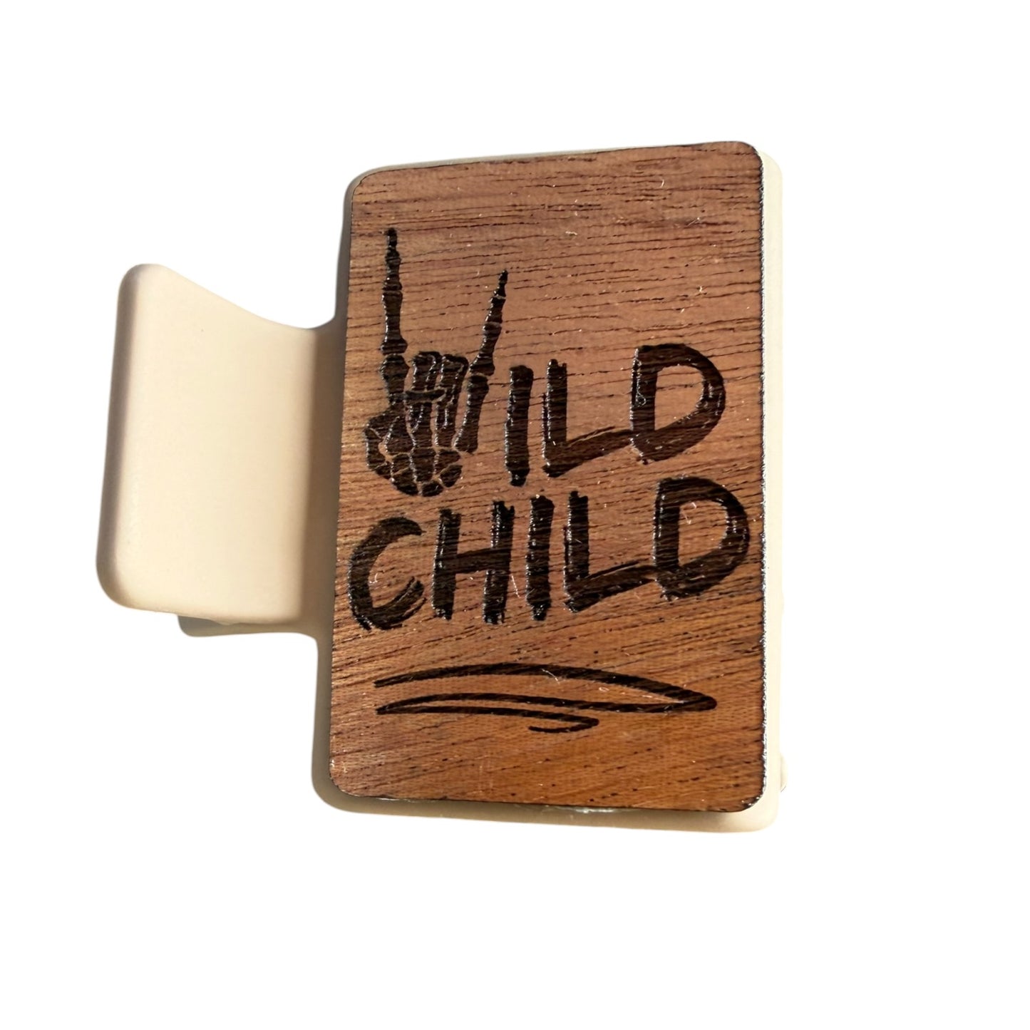 Wild Child Engraved Claw Clip 2”