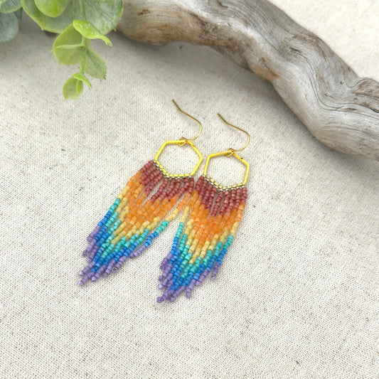 Iris beaded earrings Andrea