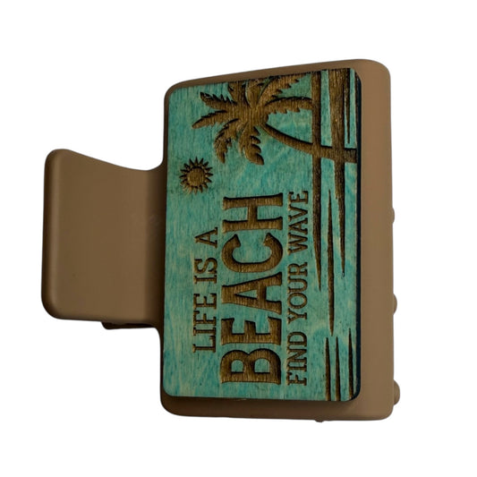 Life is a Beach Claw Clip 2" Small Clip