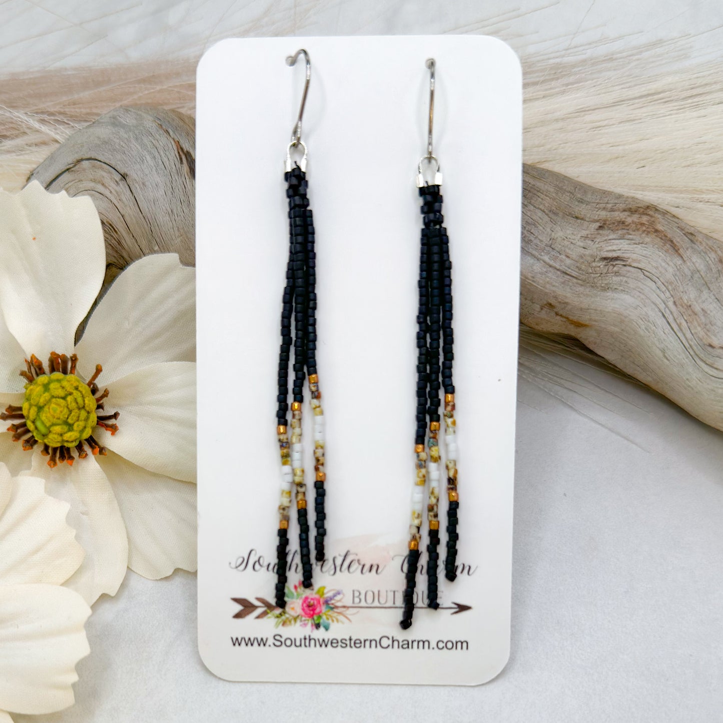 Talia Tassel Beaded Earrings