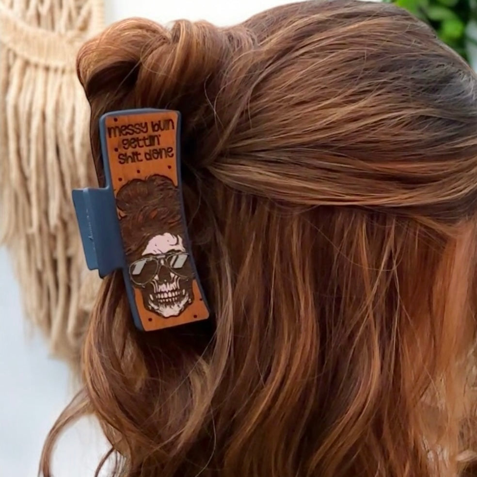 Messy Bun Gettin' Shit Done Claw Hair Clip