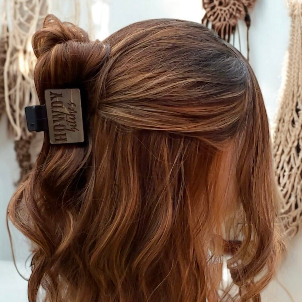 Howdy Bitches Engraved Claw Clip