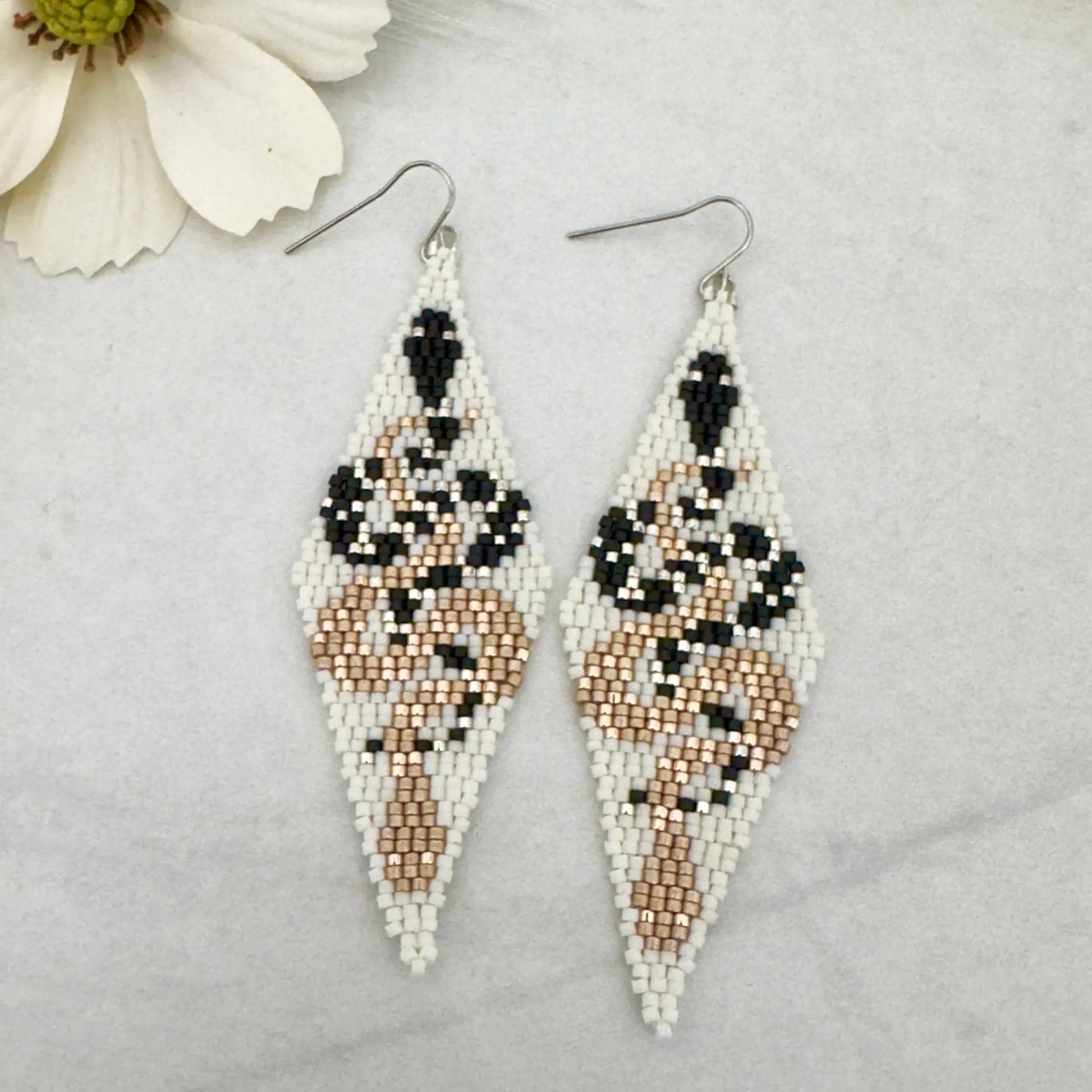 Twin Serpent Beaded Earrings Andrea