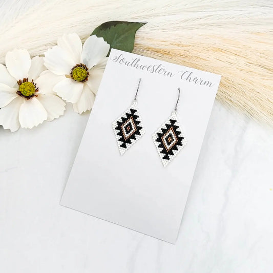 Fjord Beaded diamond Earrings - Southwestern Charm