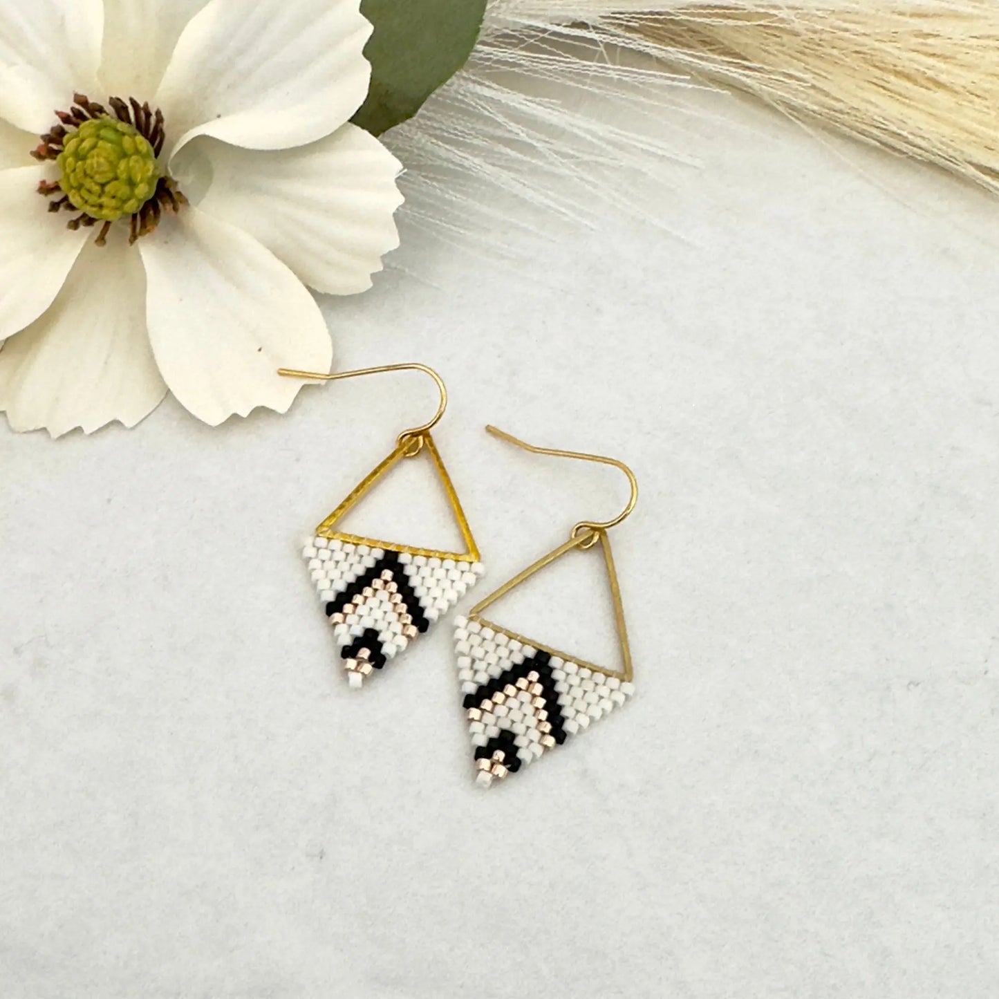 Becker half diamond earrings Andrea