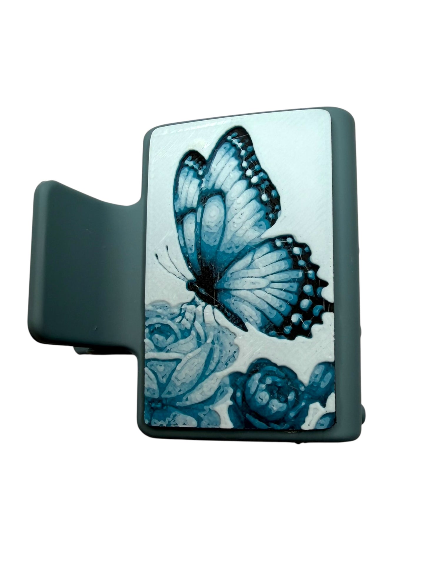 Butterfly with Flower Claw Clip - Small