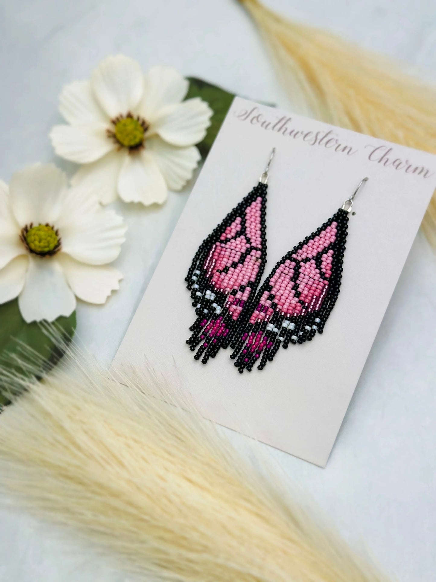 Butterfly Beaded Earrings Andrea