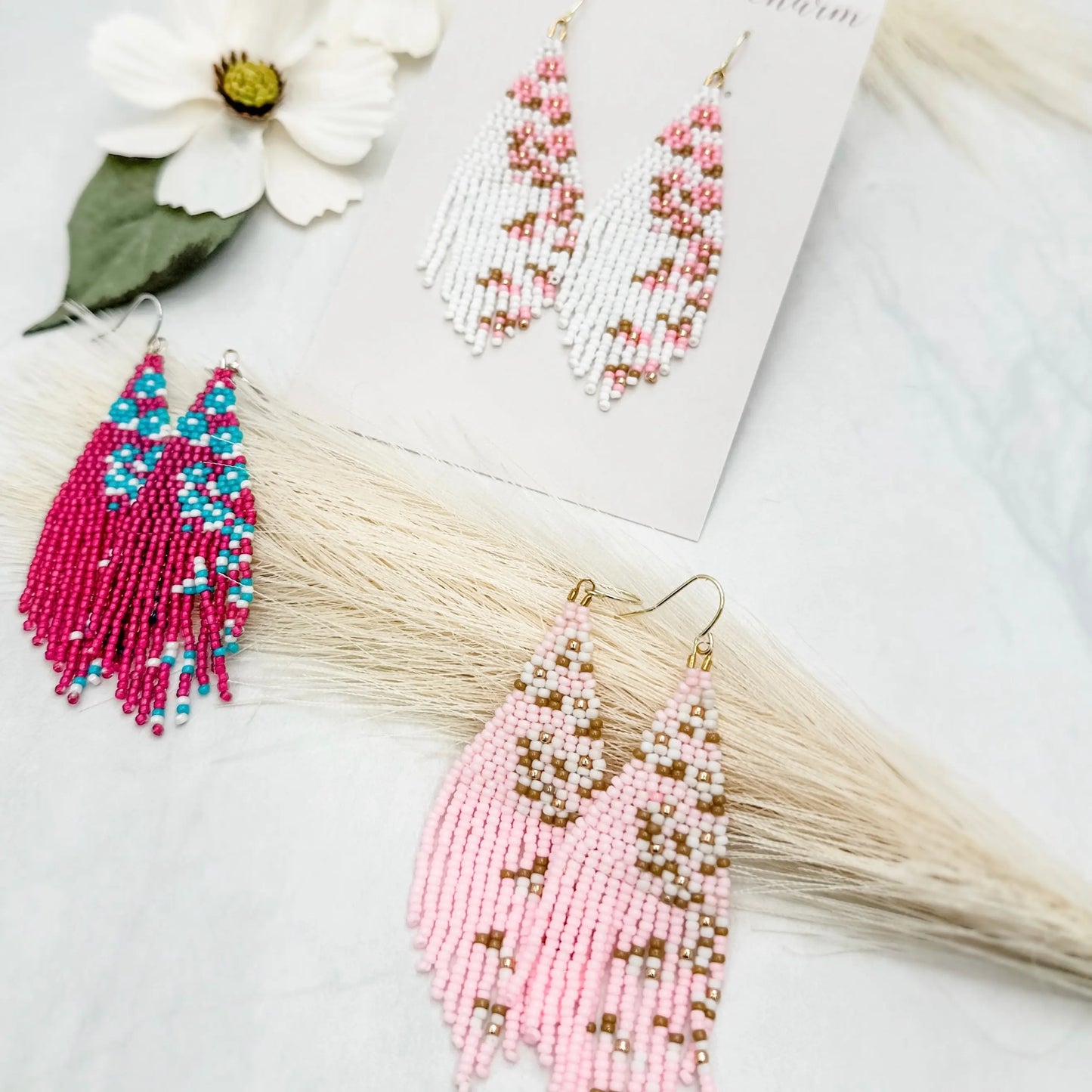 Blossom beaded earrings Andrea