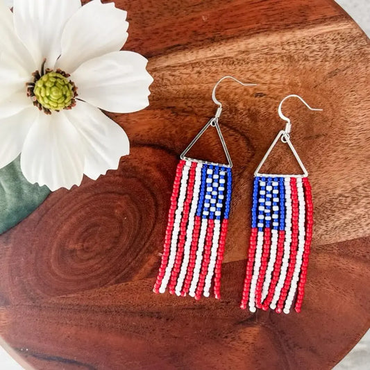 Americana Flag Earrings Samantha