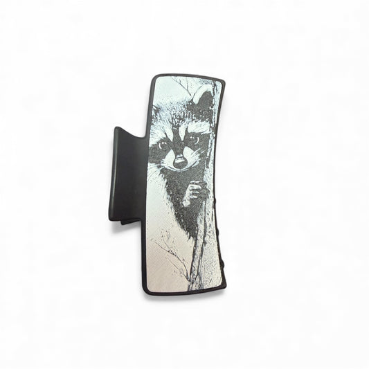 Raccoon Large Hair Claw Clip