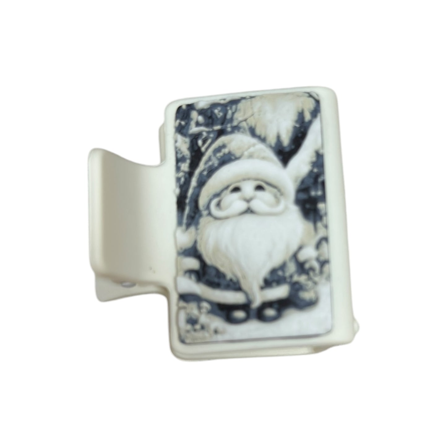Santa Gnome Small Hair Claw Clip 2"