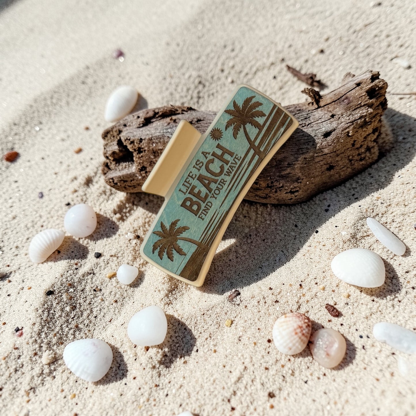 Life is a Beach Claw Clip 4" Large Clip