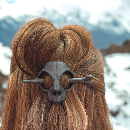 Cat Skull 3D Printed Hair Pin
