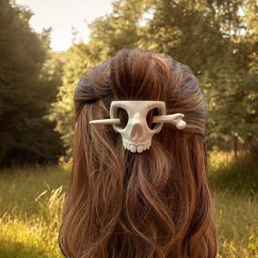 Human Skull 3D Hair Pin