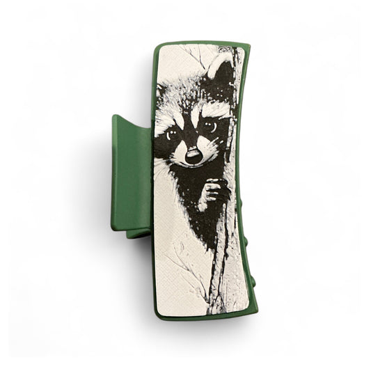 Raccoon Large Hair Claw Clip