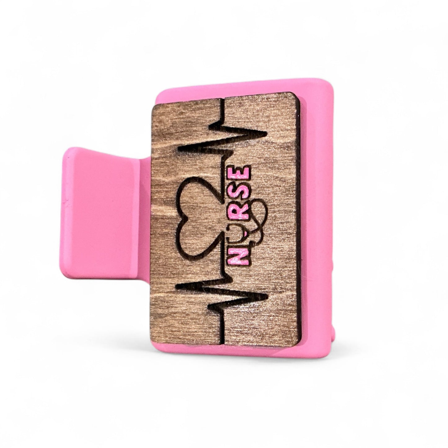 Nurse Engraved Wooden Hair Clip