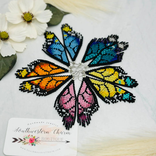 Butterfly Beaded Earrings Andrea