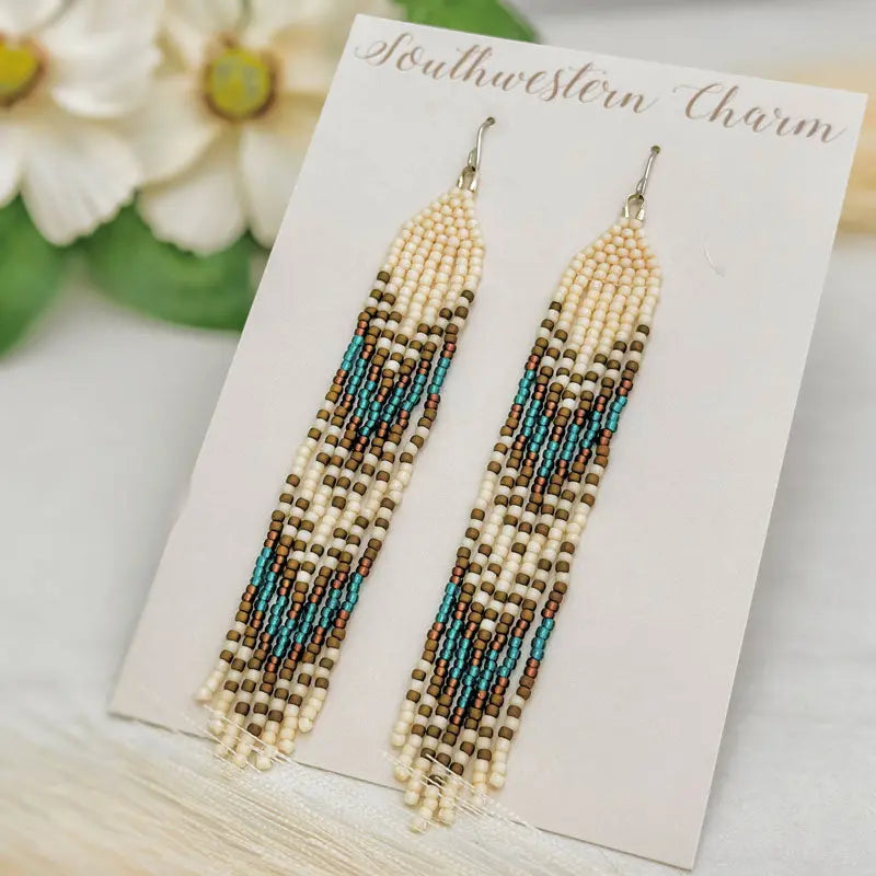 Sandstone Beaded Earrings Andrea