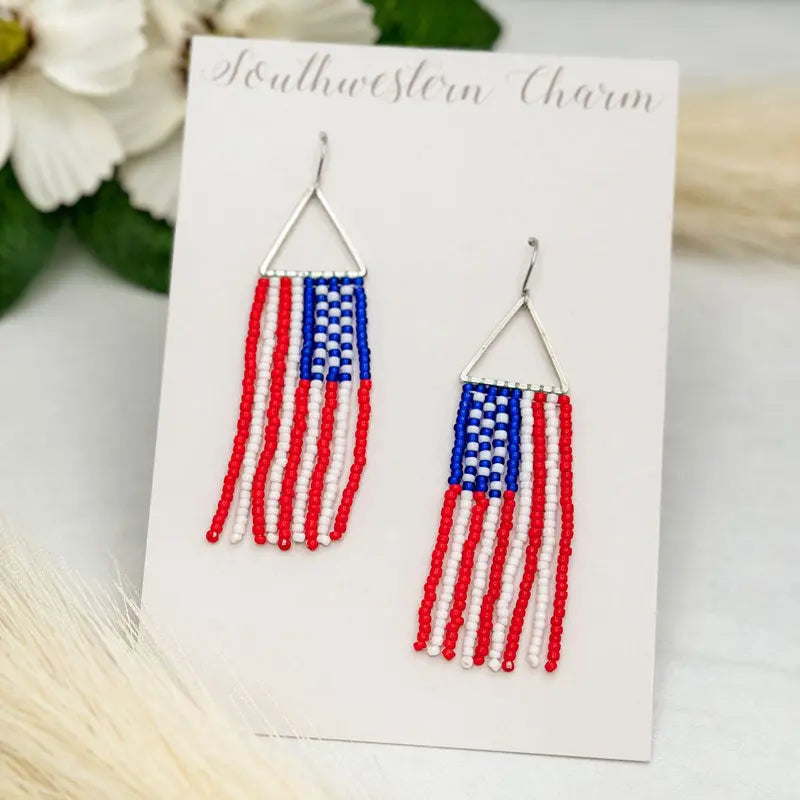 Americana Flag Earrings Samantha