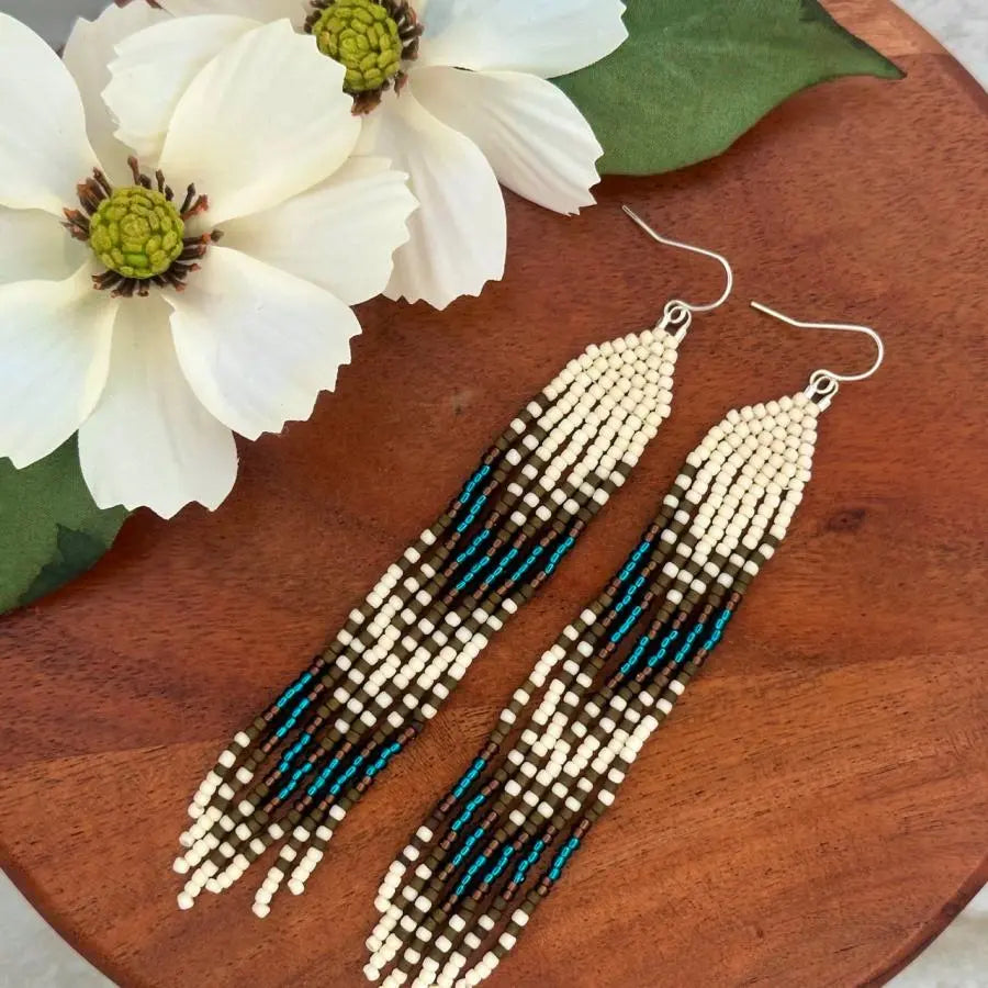 Sandstone Beaded Earrings Andrea
