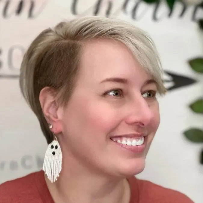 Ghost Beaded Earrings Andrea