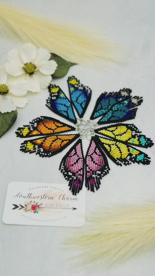 Butterfly Beaded Earrings
