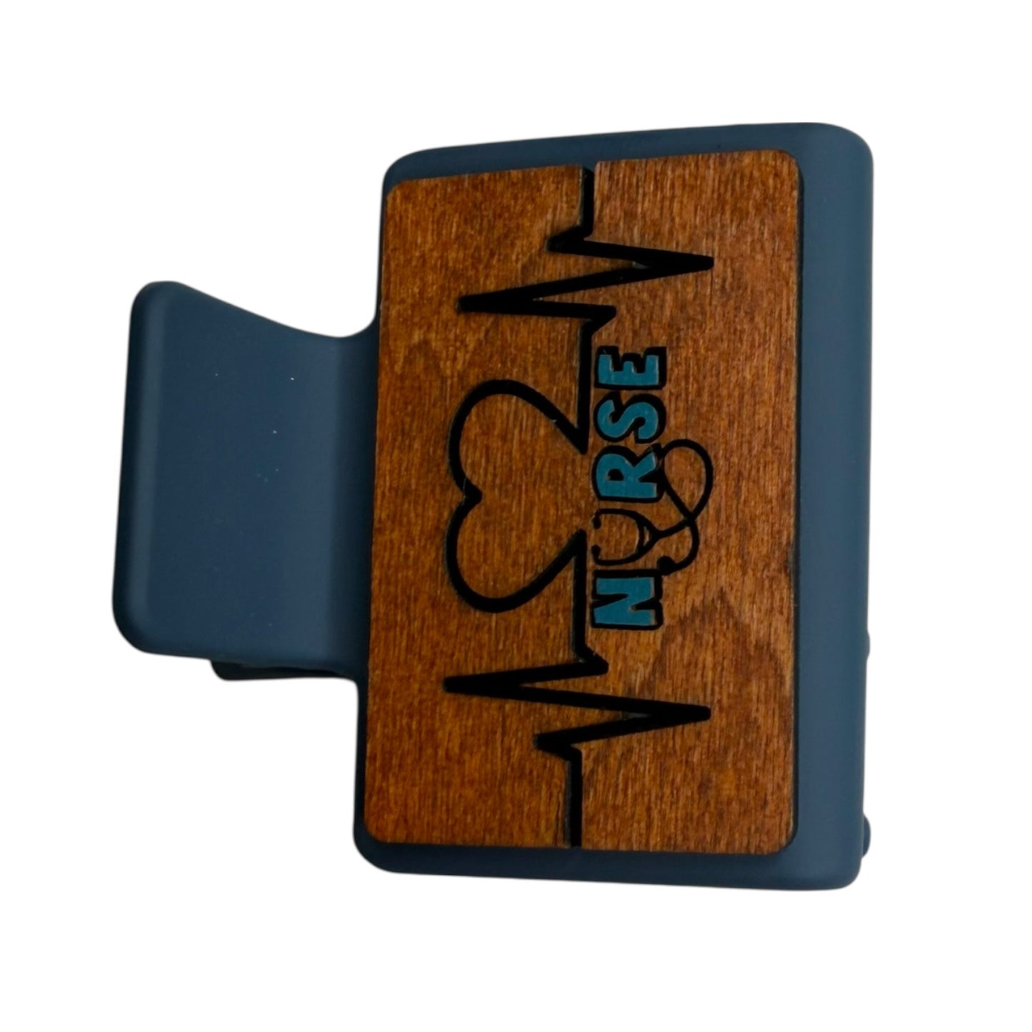 Nurse Engraved Wooden Hair Clip