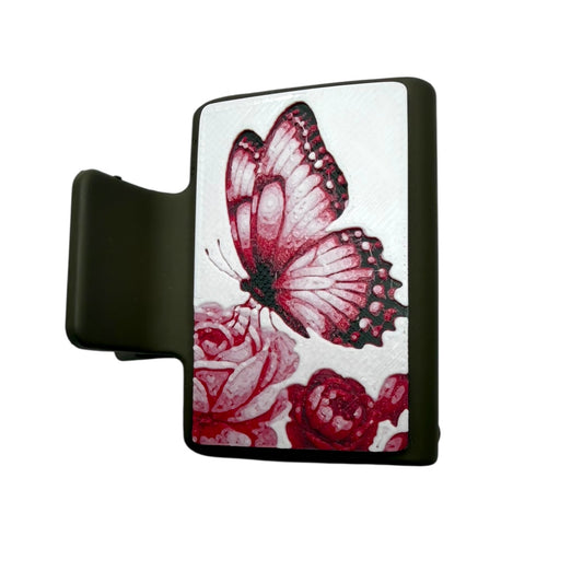 Butterfly with Flower Claw Clip - Small