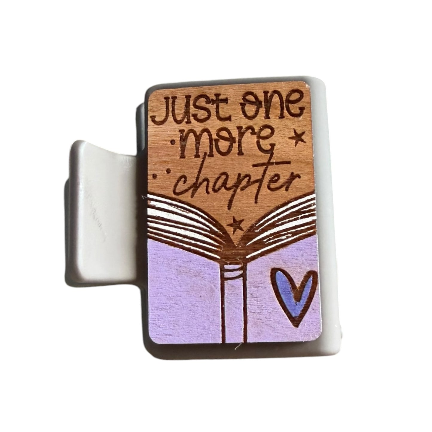 One more chapter Engraved Claw Clip 2”