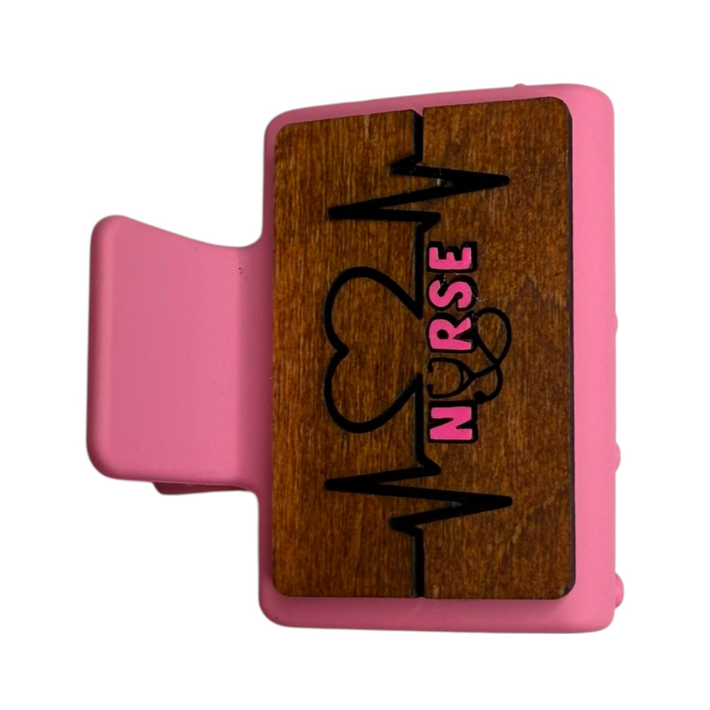 Nurse Engraved Wooden Hair Clip