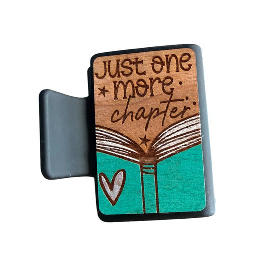One more chapter Engraved Claw Clip 2”