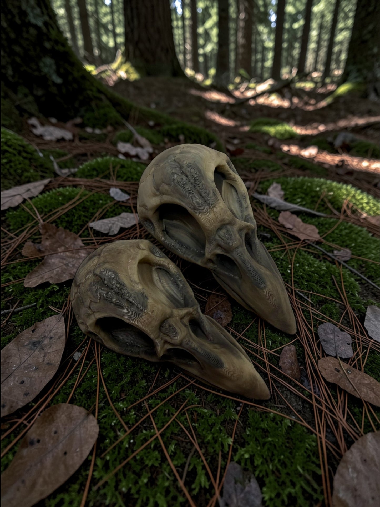 Crow Skull Hair Clip