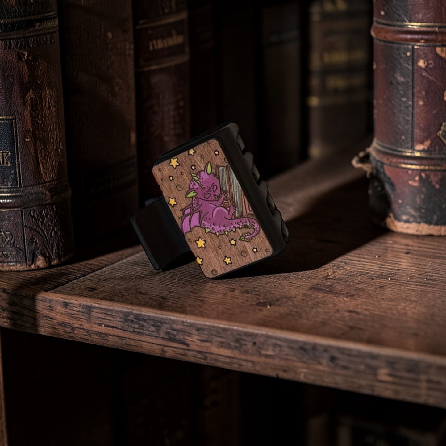 Book Dragon Painted Hair Claw - Small