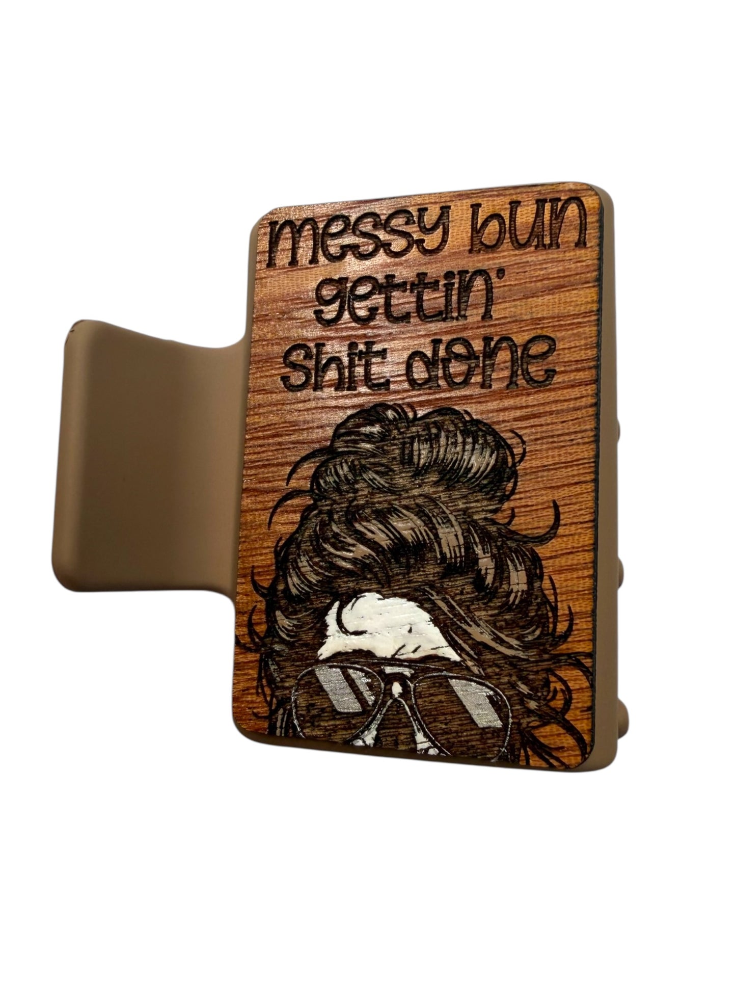 Messy Bun Gettin' Shit Done Claw Hair Clip -Small