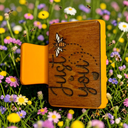 Just Bee You - Small Engraved Hair Claw