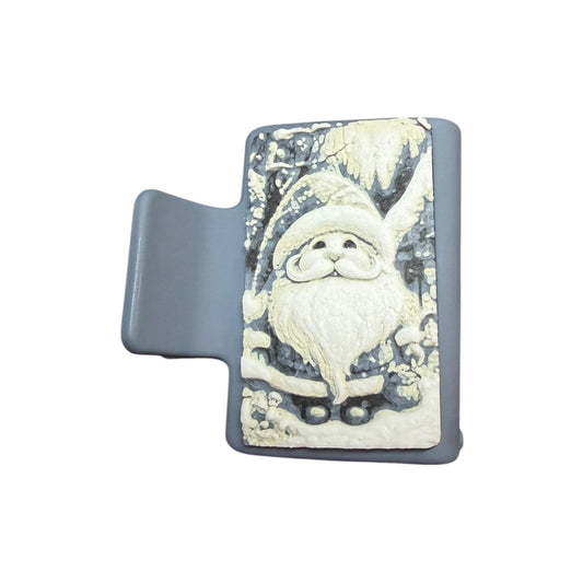 Santa Gnome Small Hair Claw Clip 2"