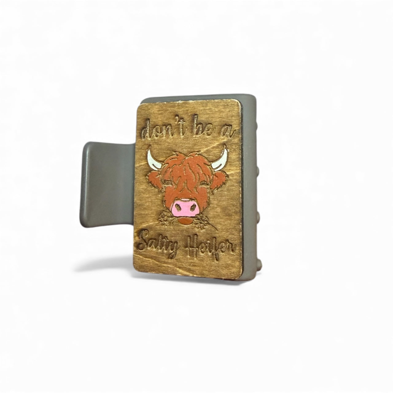 Salty Heifer Engraved Claw Clip - Small Clip