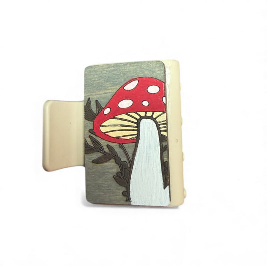 Single Mushroom Small Hair Claw Clip