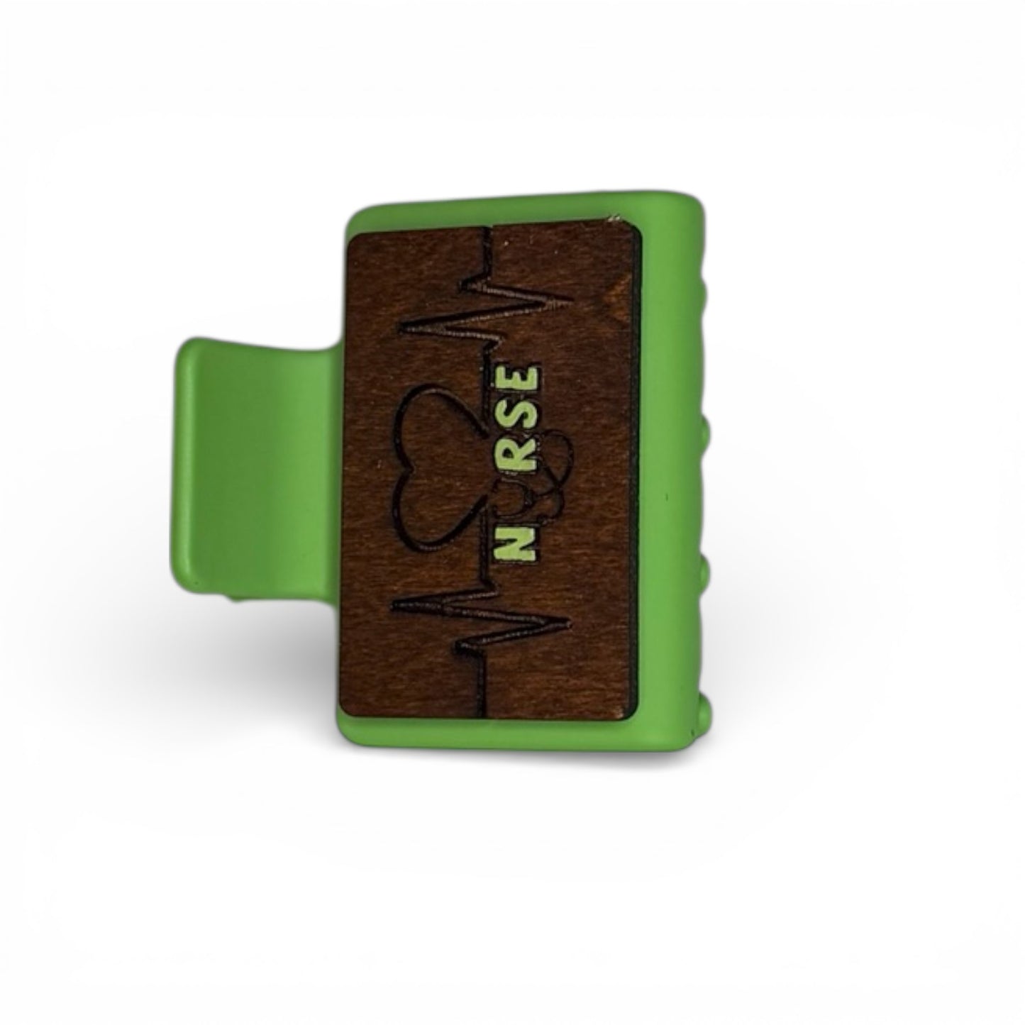 Nurse Engraved Wooden Hair Clip