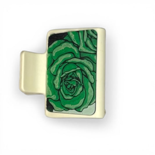 Rose 3D Print Hair Claw Clip - Small