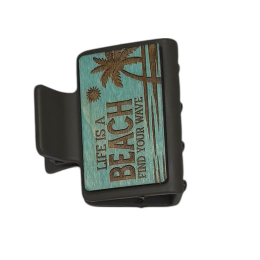 Life is a Beach Claw Clip 2" Small Clip