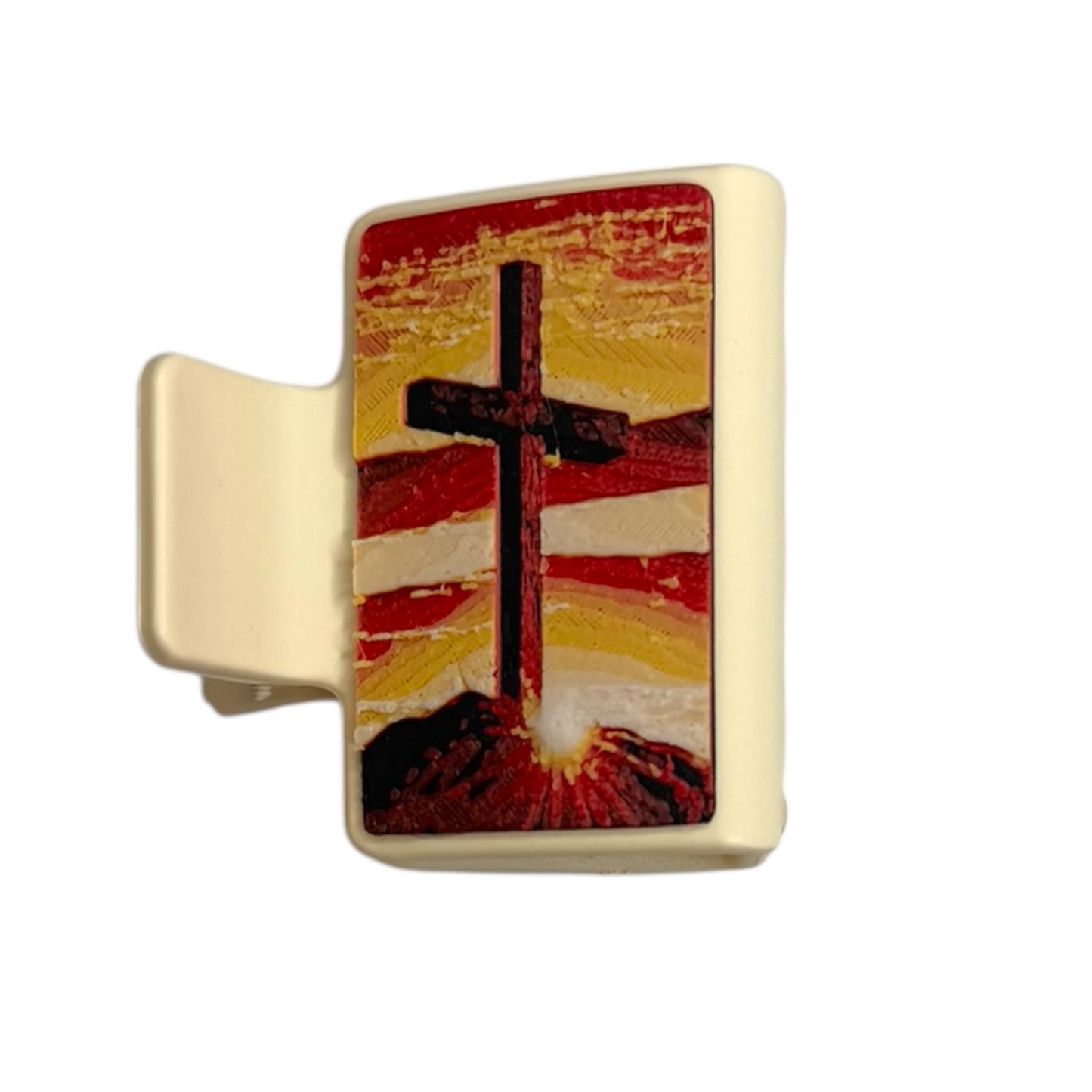 Sunrise Cross Hair Claw Clip - Small 2"