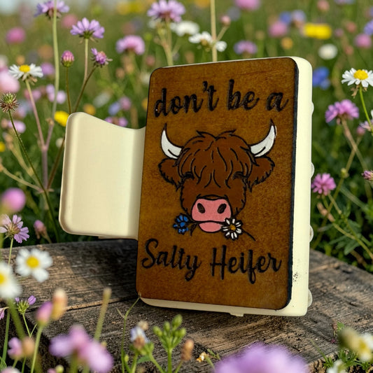 Salty Heifer Engraved Claw Clip - Small Clip