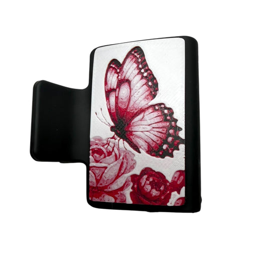 Butterfly with Flower Claw Clip - Small