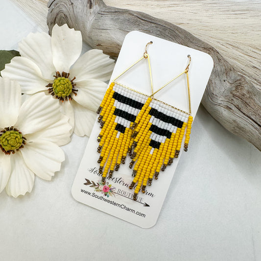 Striped Beaded Earrings