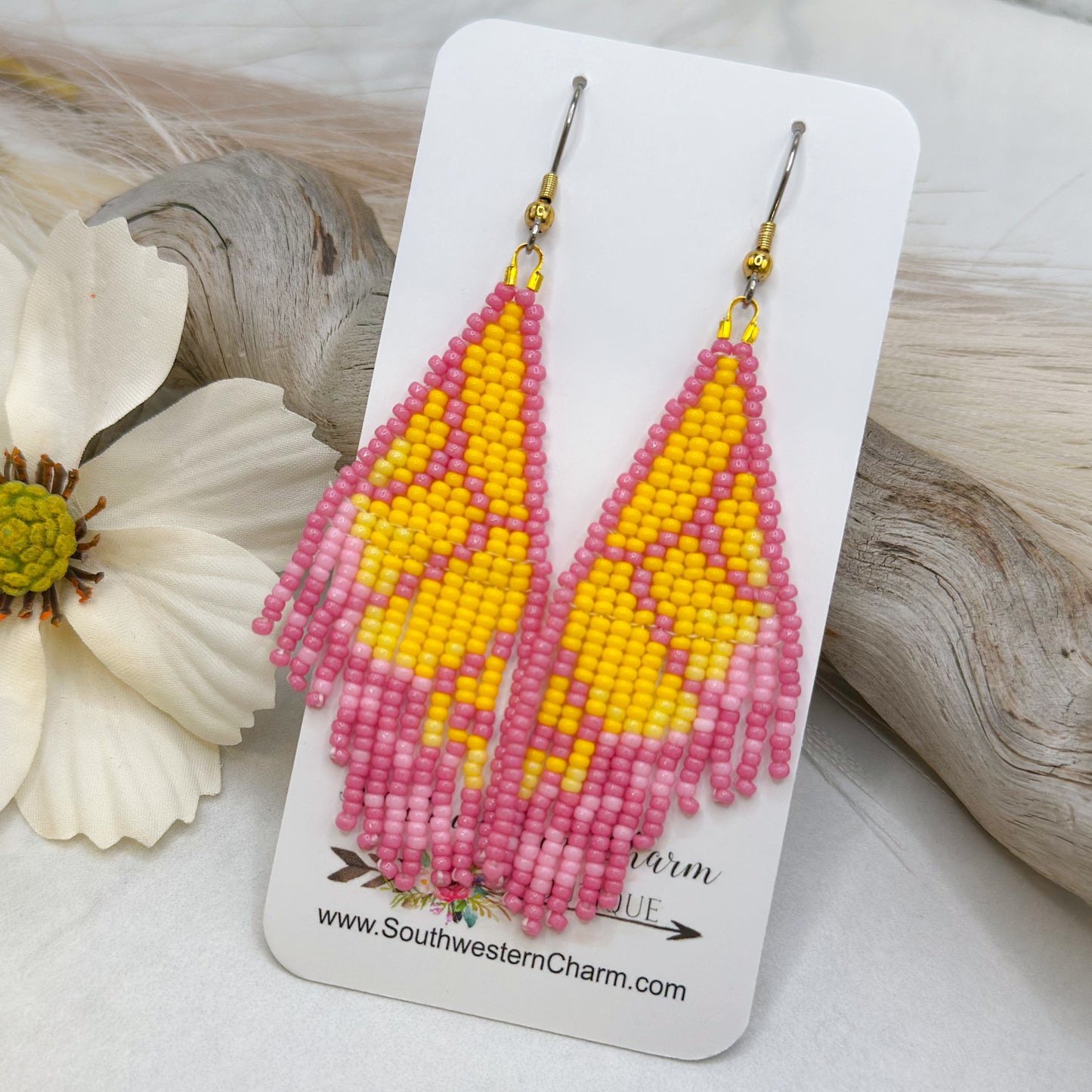 Butterfly Beaded Earrings