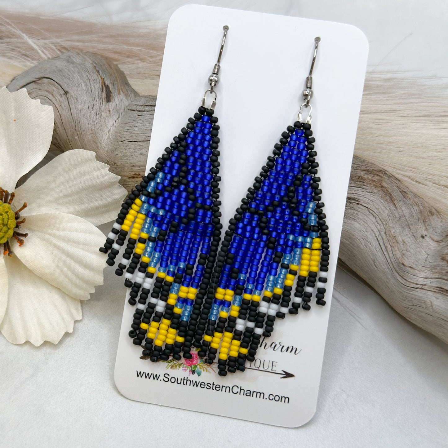 Butterfly Beaded Earrings
