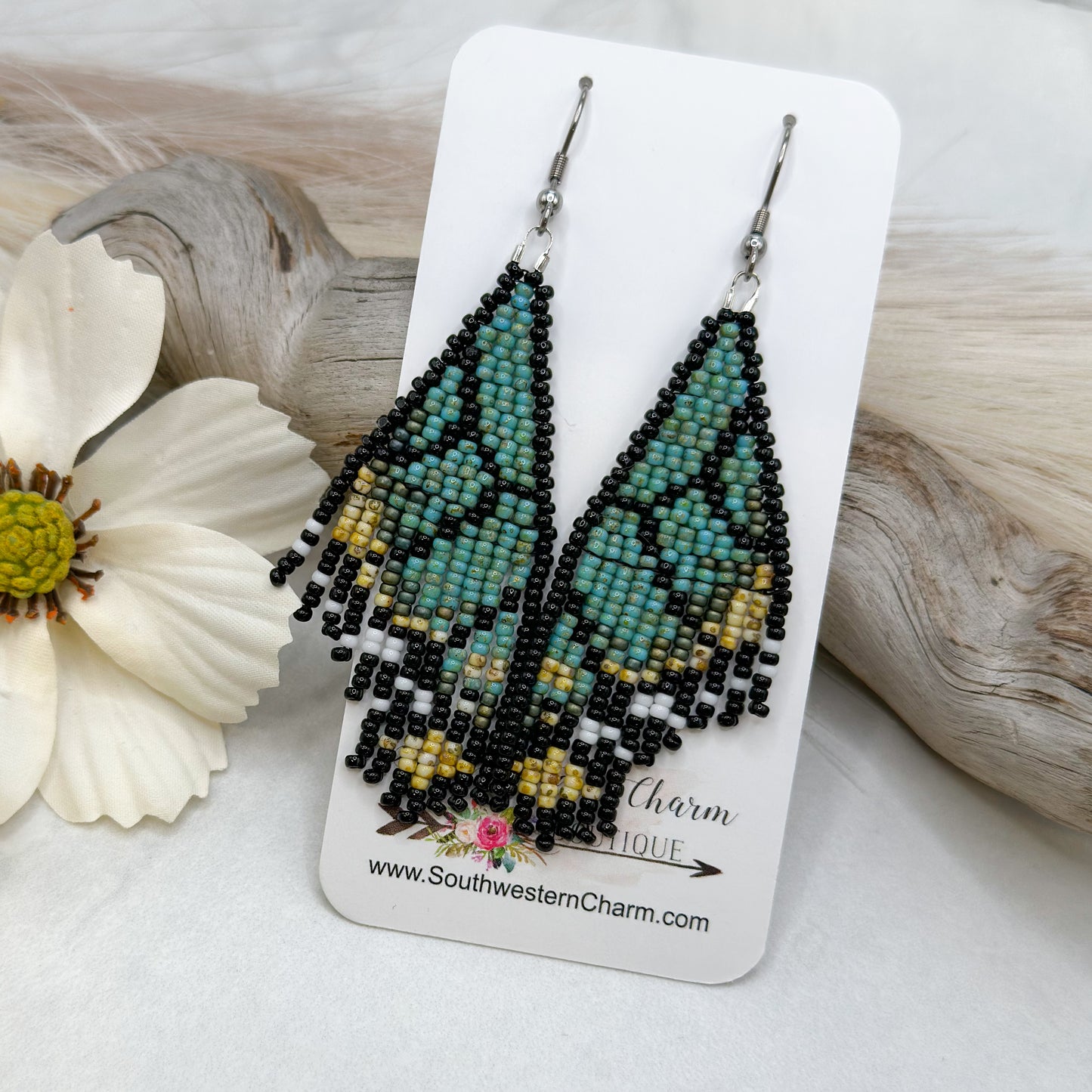 Butterfly Beaded Earrings