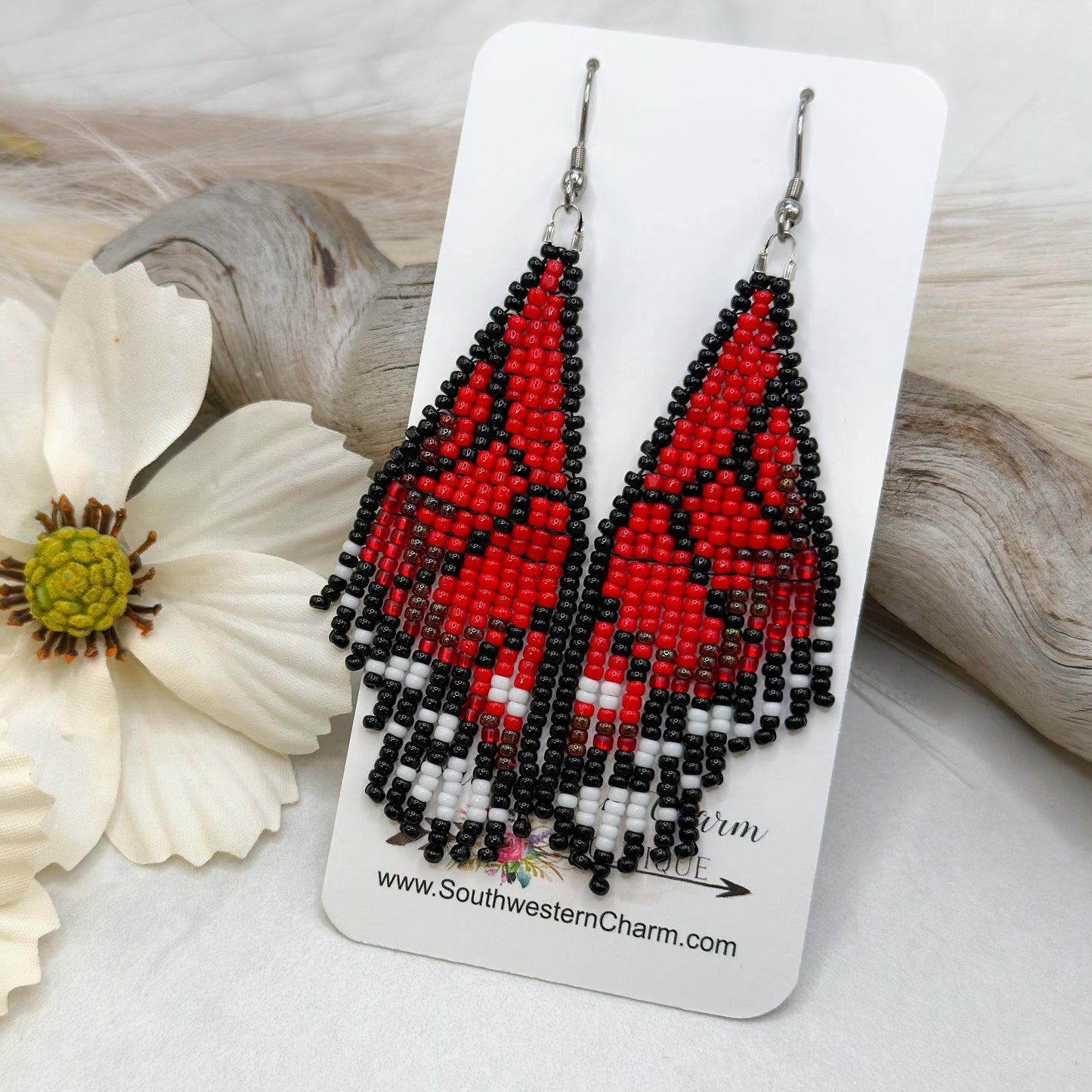 Butterfly Beaded Earrings