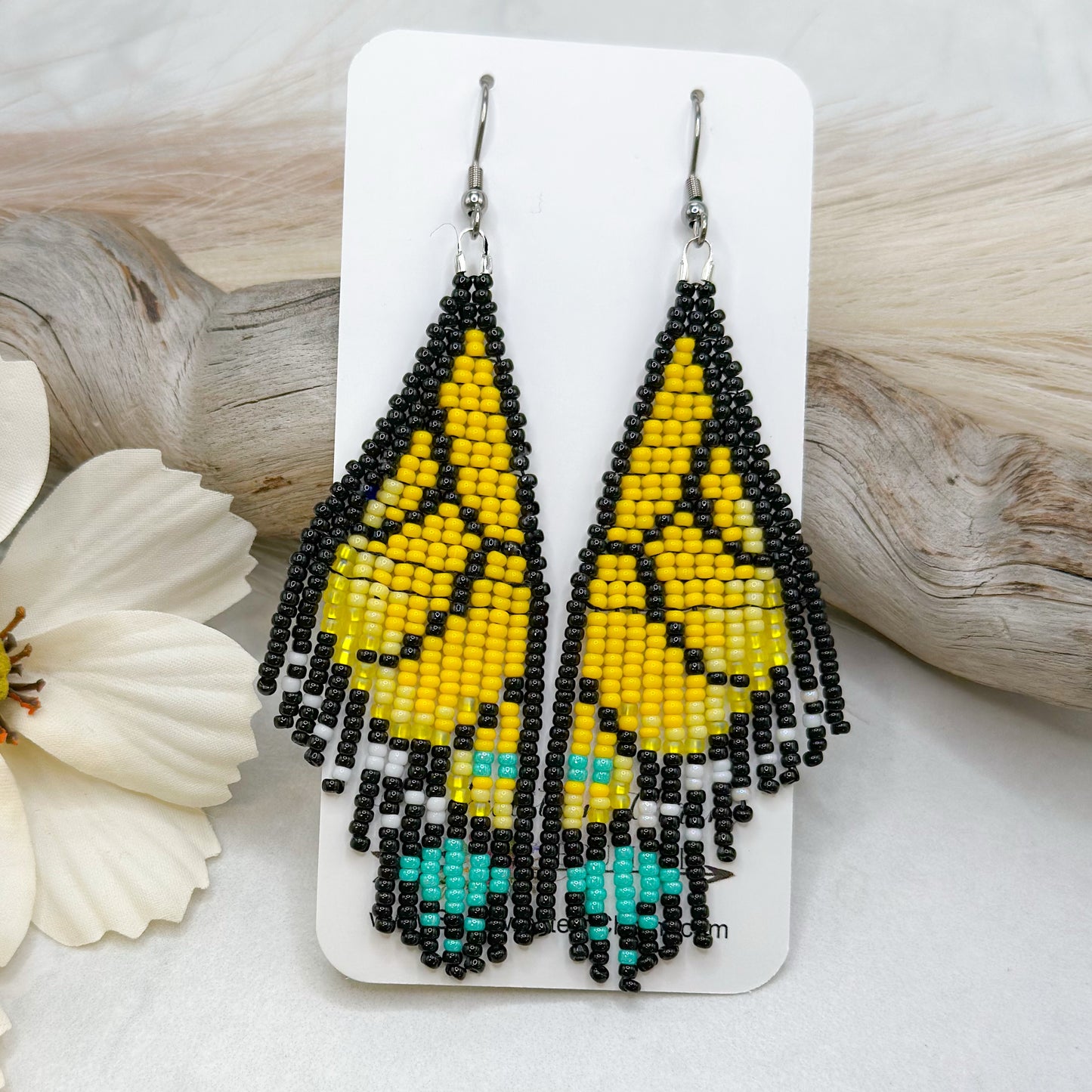 Butterfly Beaded Earrings